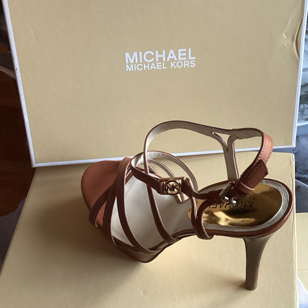 Michael Kors Tan Strappy Heels